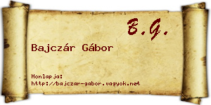 Bajczár Gábor névjegykártya